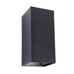 Glover Modern 2 Light CCT LED Outdoor Up & Down Wall Light Matt Black