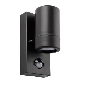 Icarus black rust proof PIR outdoor downward wall spotlight main image