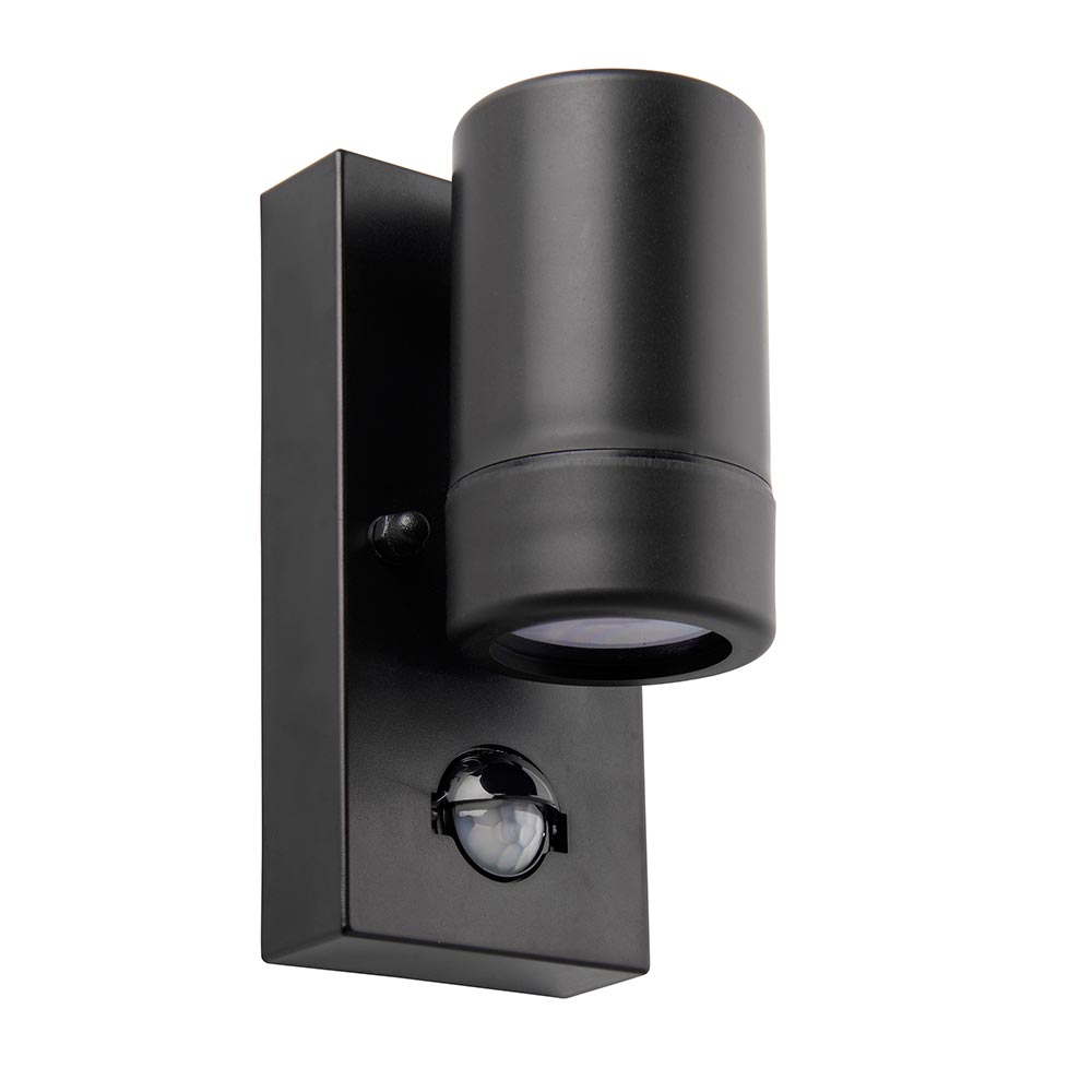 Icarus Black Rust Proof PIR Outdoor Downward Wall Spot Light