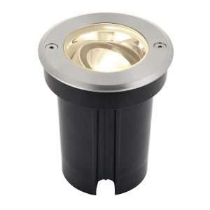 Hoxton 6w warm white LED tilt adjustable driveover light in stainless steel main image