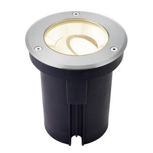 Hoxton 13w warm white LED tilt adjustable driveover light in stainless steel main image