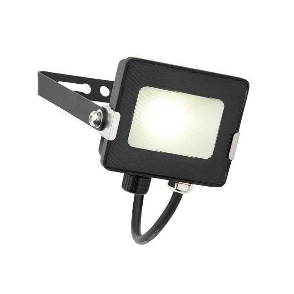 Salde 10w Cool White LED Outdoor Security Floodlight Black 800 Lm IP65