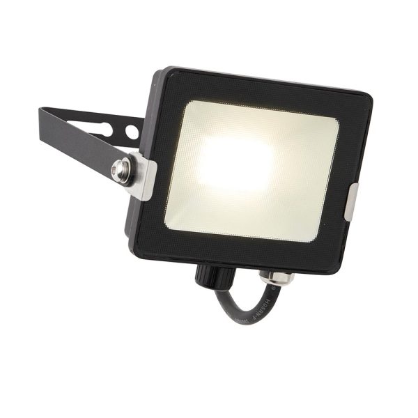Salde 20w Cool White LED Outdoor Security Floodlight Black 1600 Lm