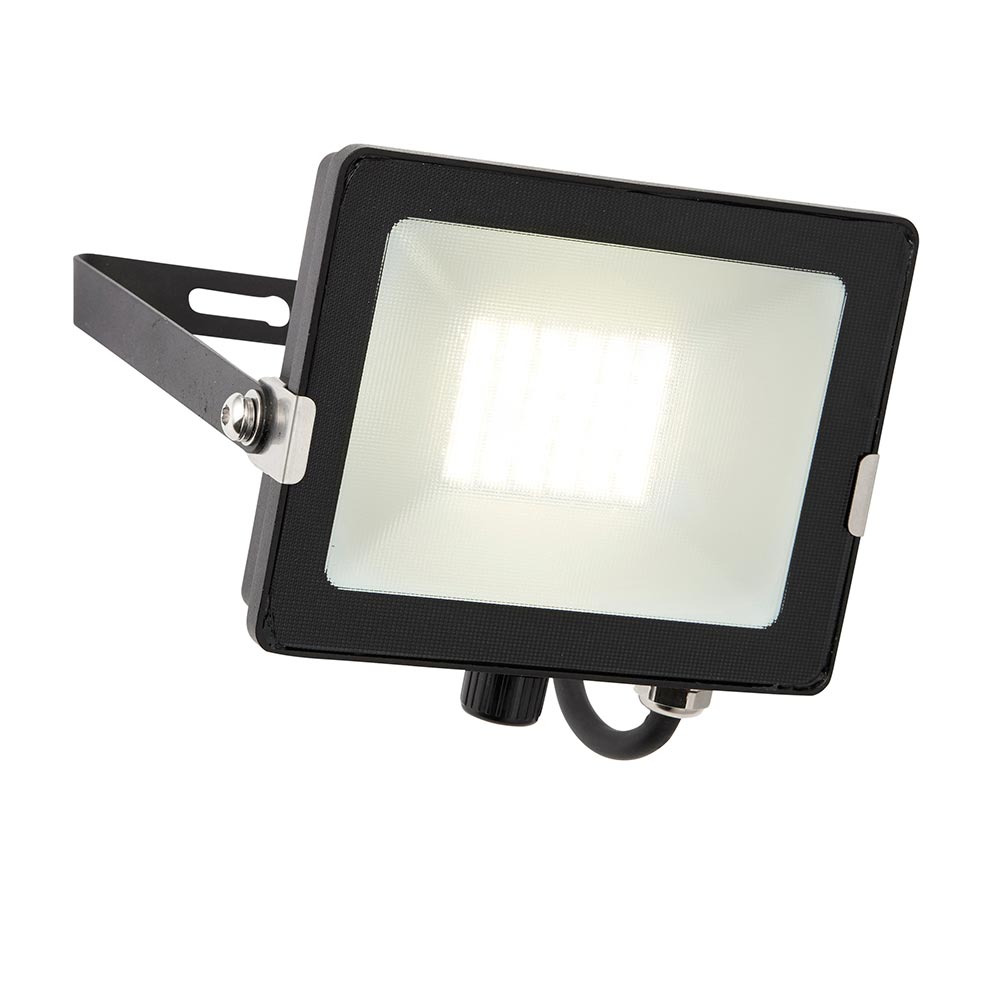 Salde 30w Cool White LED Outdoor Security Floodlight Black 2400 Lm