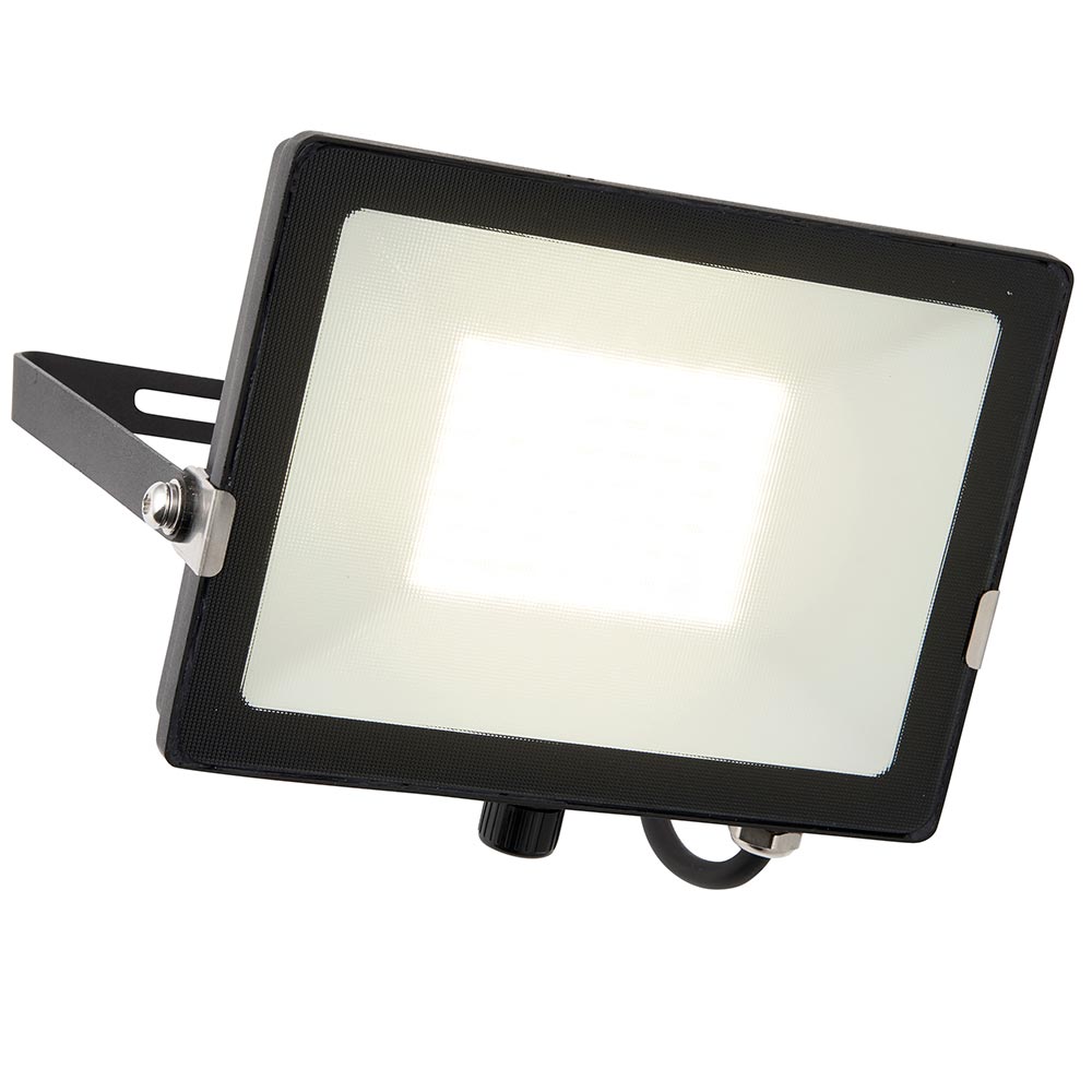 Salde 50w Cool White LED Outdoor Security Floodlight Black 4000 Lm