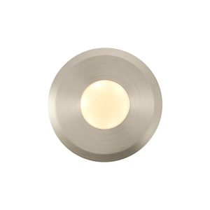 Hades 40mm warm white LED walkover light in satin nickel main image