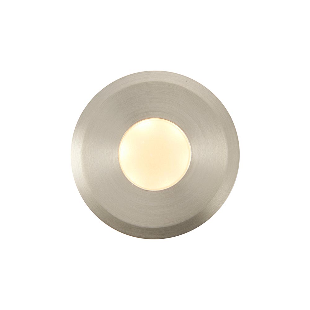 Hades 40mm Warm White LED Walkover Light Satin Nickel IP67