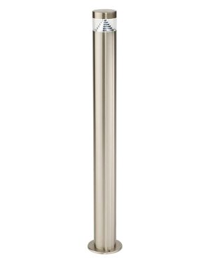 Pyramid modern LED 80cm outdoor bollard light in brushed 304 stainless steel main image on white background
