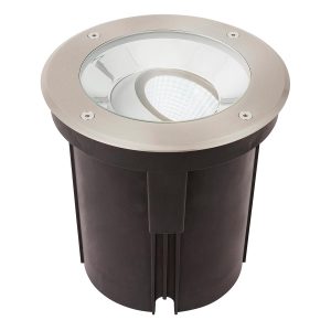 Hoxton 16.5w cool white LED tilt adjustable driveover light in stainless steel main image