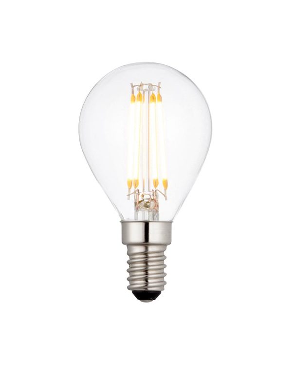 Non Dimmable 4W E14 Filament LED Golf Ball Bulb Warm White 470 Lm
