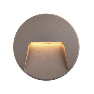 Severus CCT LED round rust proof surface mounted path light in grey main image