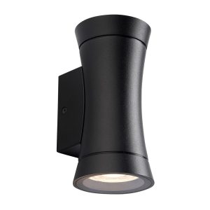 Camber cast aluminium outdoor up and down wall spot light in black main image