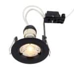 Cast Aluminium Matt Black Mains GU10 Fixed Down Light