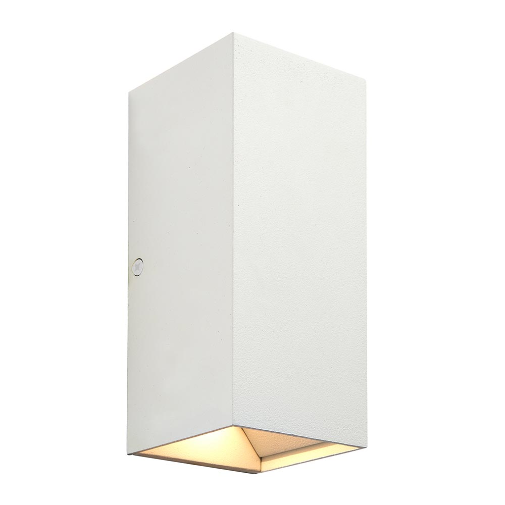 Glover Modern 2 Light CCT LED Outdoor Up & Down Wall Light Matt White