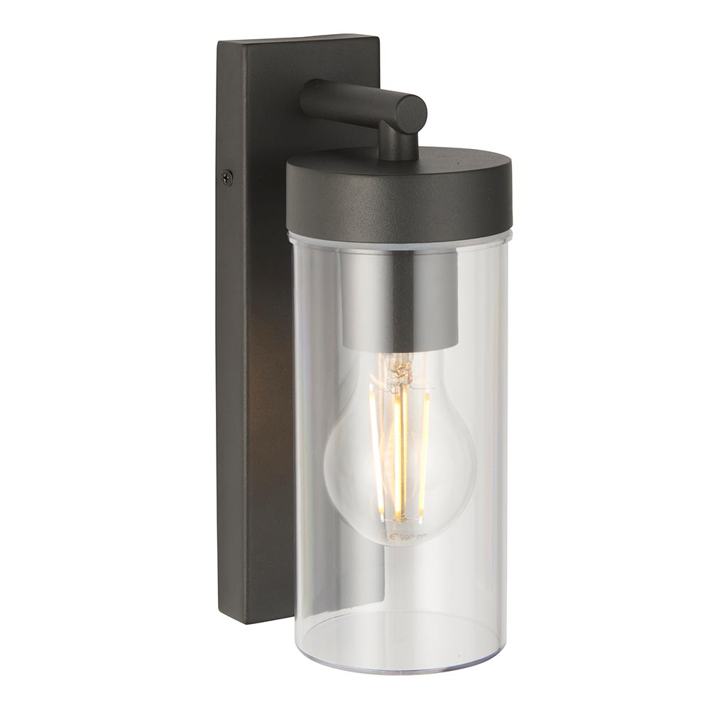 Hayden Stainless Steel 1 Light Modern Outdoor Wall Lantern Anthracite