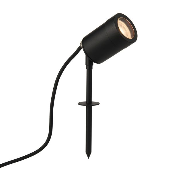 Odyssey small black aluminium outdoor garden spike spot light main image