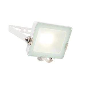 Salde 20w cool white LED outdoor security floodlight in matt white main image