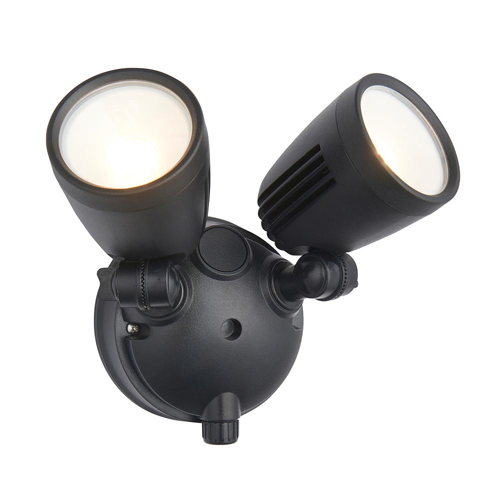 Salde CCT LED Twin Outdoor Security Spot Light Black 1600 Lm IP54