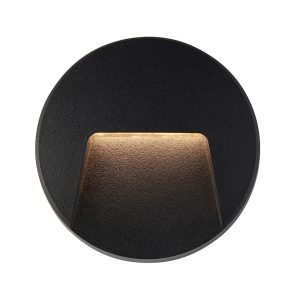 Severus CCT LED round rust proof surface mounted path light in black main image
