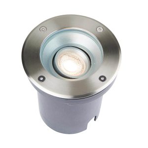 Pillar 50w round tilt adjustable recessed walkover light in stainless steel main image