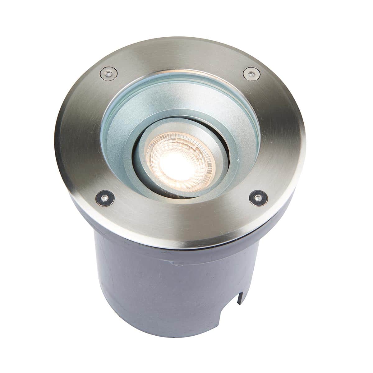 Pillar 50w Max Round Tilt Recessed Walkover Light Stainless Steel IP67