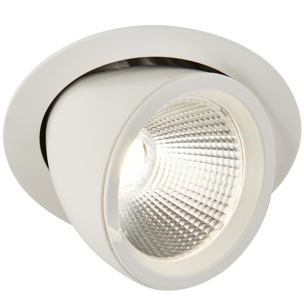 Axial 36w Cool White LED Tilt Down Light Matt White 3500 Lm