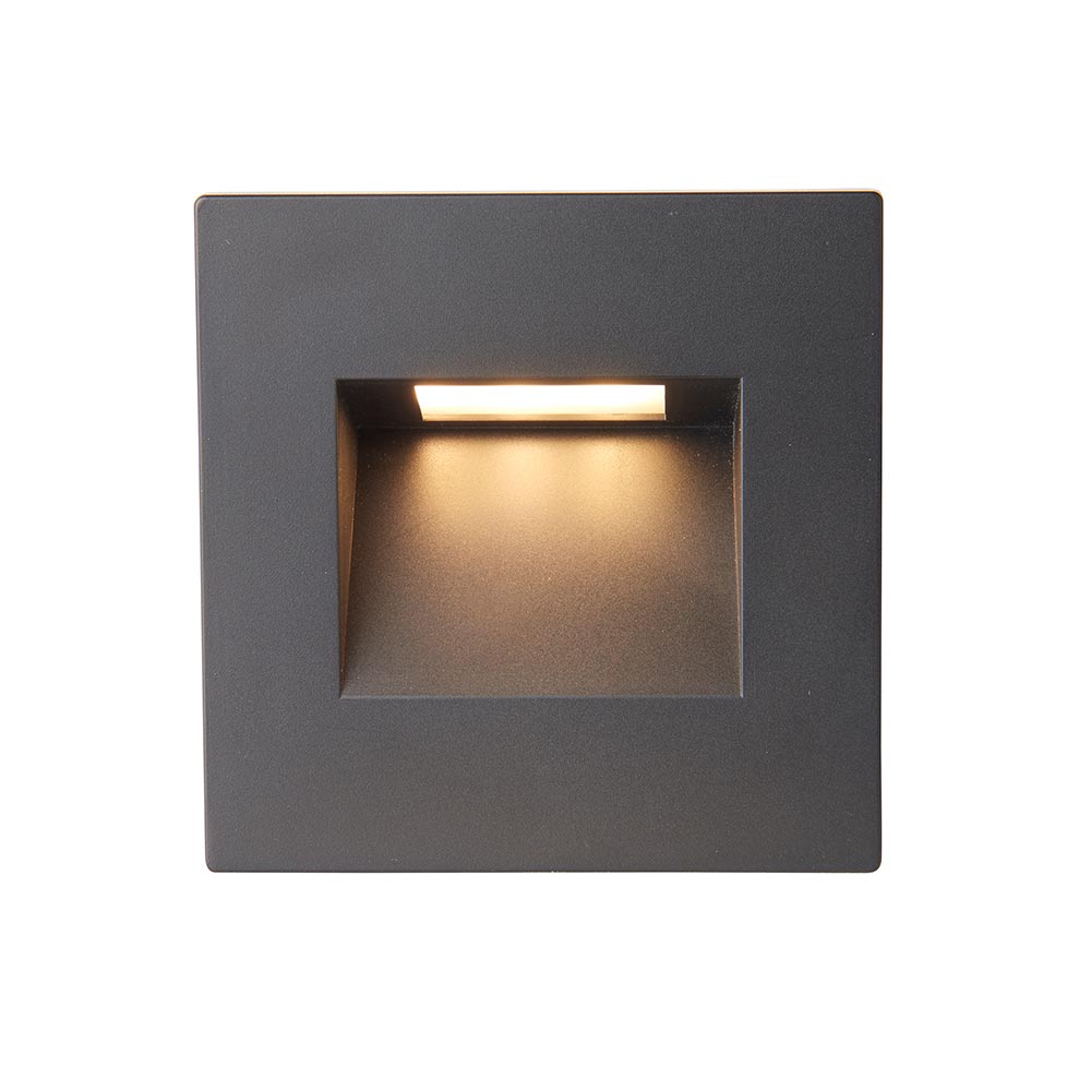 Albus CCT LED Square Rust Proof Recessed Path Light Black IP65