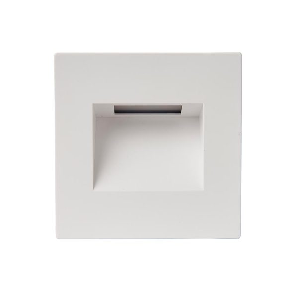 Albus recessed path light optional face plate accessory in matt white