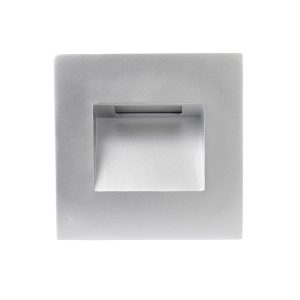 Albus recessed path light optional face plate accessory in metallic sliver