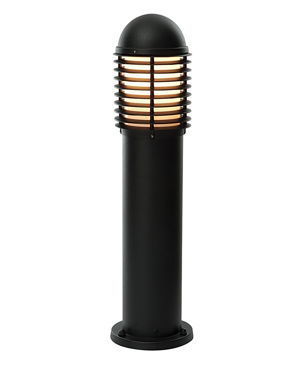 Louvre Rust Proof 1 Lamp 65cm Outdoor Post Light Matt Black IP44