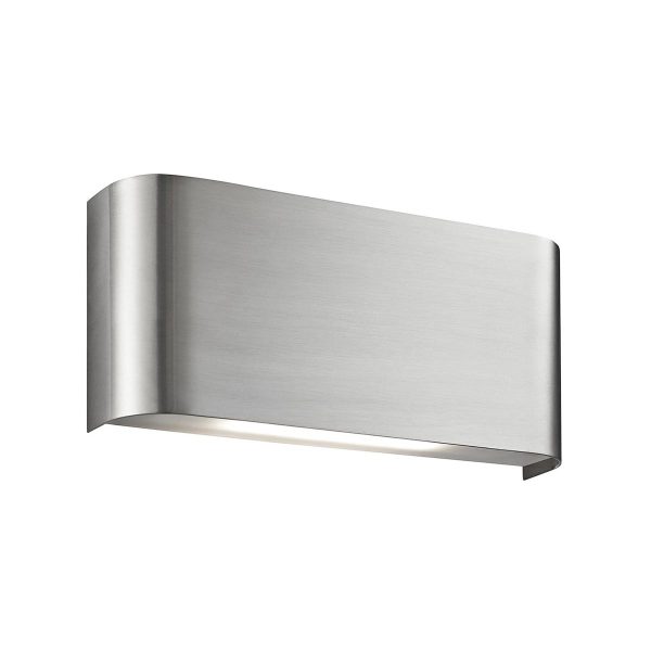 Match Box modern LED wall up and down wall washer light in satin silver main image