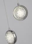 Quartz 8 Light Dimmable LED Multi Level Pendant Chrome Bubble Glass