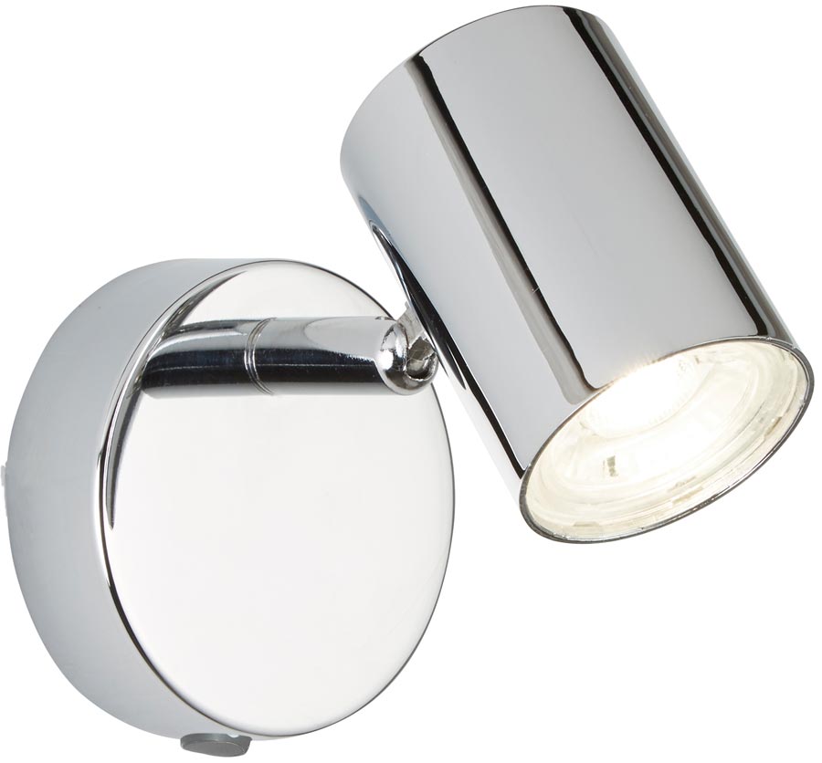 Rollo Polished Chrome Switched 1 Light LED Wall Mounted Spotlight