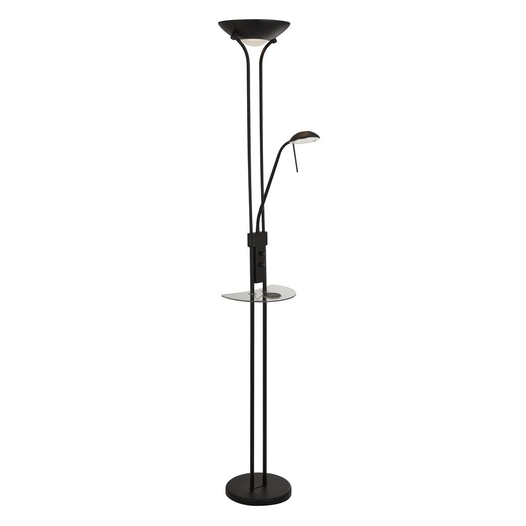 Wireless Dimming LED Mother & Child Floor Lamp Matt Black USB