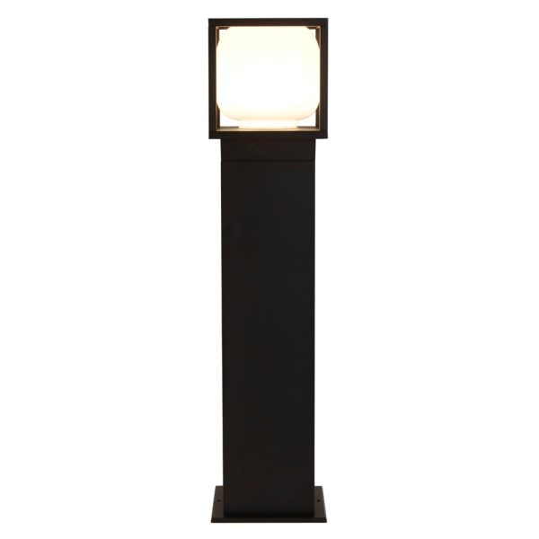 Athens cast aluminium LED outdoor post light in matt black main image