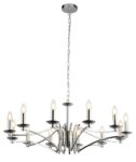 Ascot Large Geometric 12 Arm Chandelier Ceiling Light Polished Chrome