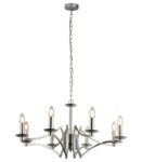 Ascot Geometric 8 Arm Chandelier Ceiling Light In Polished Chrome