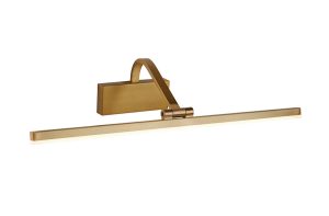 Slimline 51cm LED picture light in brushed satin bronze