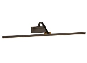 Slimline 70cm LED picture light in brushed black & gold