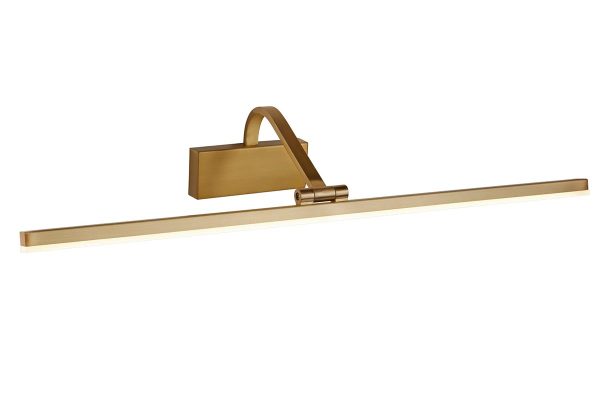 Slimline 70cm LED picture light in brushed satin bronze