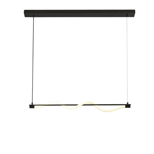 Serpent dimmable LED modern ceiling pendant bar light in matt black main image