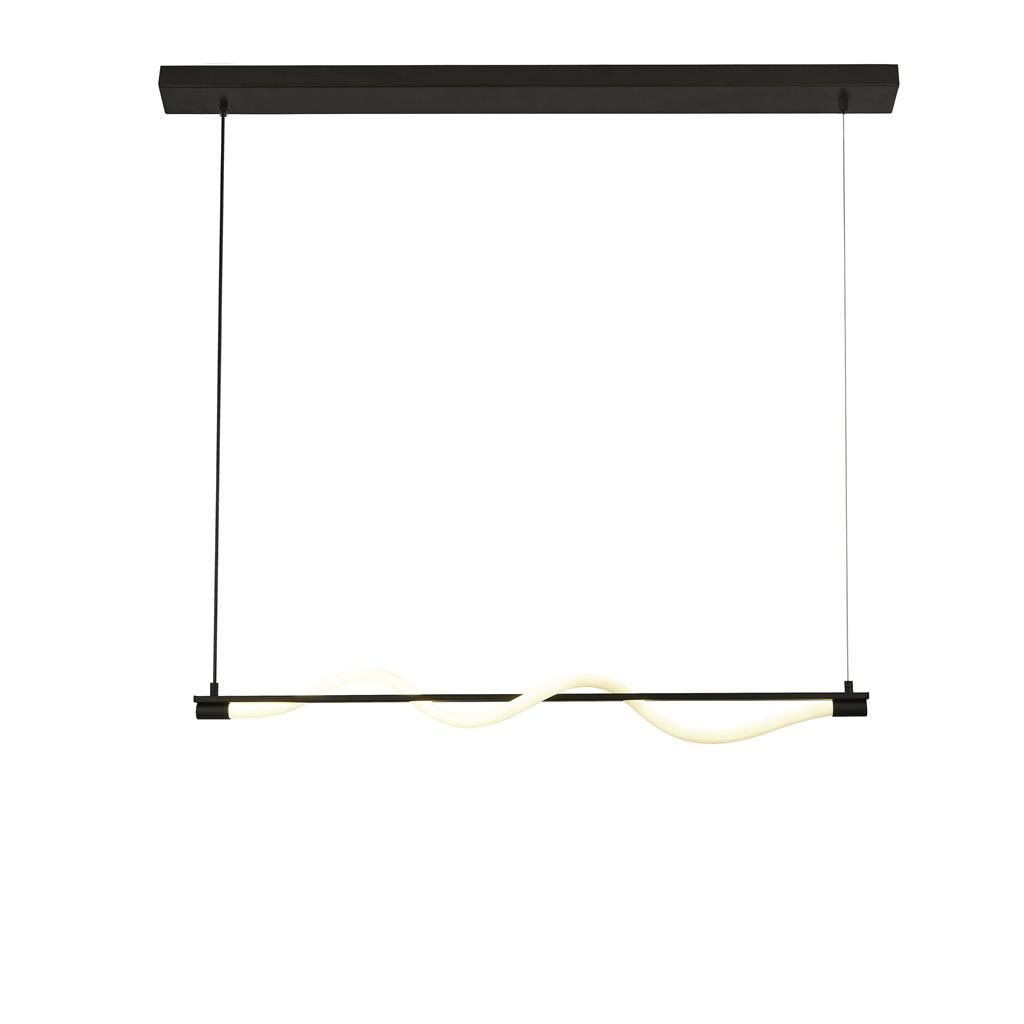 Serpent Dimmable LED Modern Ceiling Pendant Bar Light Matt Black