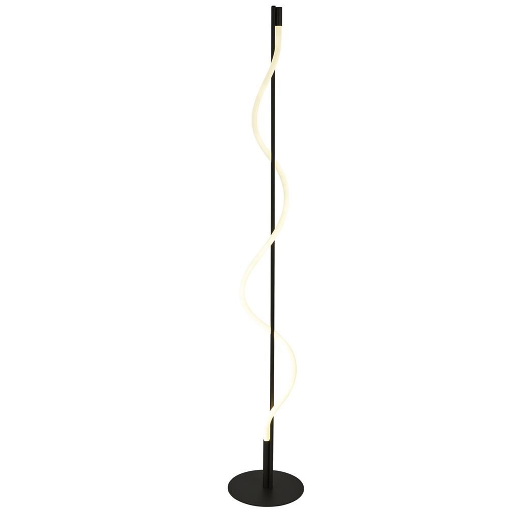 Serpent Dimming LED Modern Floor Lamp Matt Black Opal White Tube