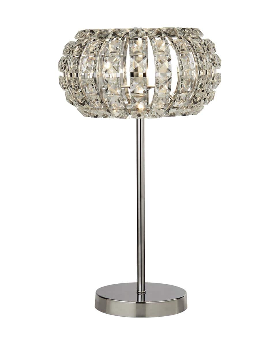 Marilyn Sparkling 1 Light Crystal Table Lamp Polished Chrome