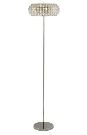 Marilyn 3 light crystal floor lamp in polished chrome full height