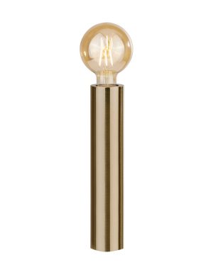 Porter minimalist 1 light modern table lamp in antique brass