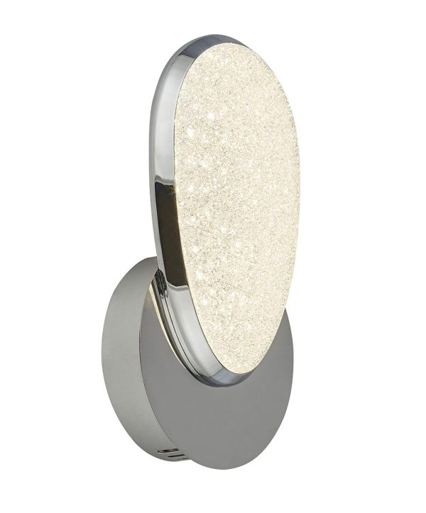 Lori 1 lamp dimming LED wall light in polished chrome