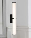 Clamp Large 1 Lamp 23w LED Bathroom Wall Tube Light Matt Black IP44