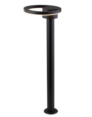 Searchlight modern warm white LED 73cm outdoor bollard in sanded black