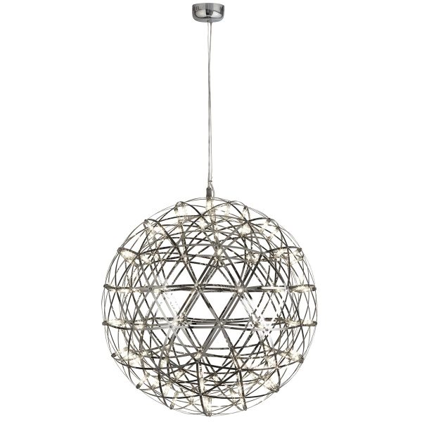 Galaxy Dimmable LED 60cm Modern Sphere Ceiling Pendant Chrome
